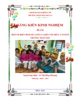 SÁNG KIẾN KINH NGHIỆM ĐỀ TÀI  MỘT SỐ BIỆN PHÁP ĐƯA DÂN CA ĐẾN VỚI TRẺ 4 5 TUỔI Ở TRƯỜNG MẦM NON