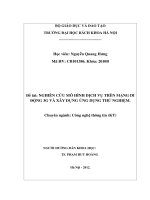Nghiên cứu mô hình dịch vụ trên mạng di động 3g và xây dựng ứng dụng thử nghiệm 