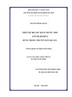 Thiết kế bộ lọc kích thước nhỏ (cỡ micromet) dùng trong truyền dẫn 