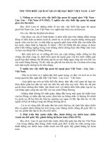 THI “TÌM HIỂU LỊCH SỬ QUAN HỆ ĐẶC BIỆT VIỆT NAM  LÀO”