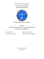 XÂY DỰNG PHẦN MỀM QUẢN LÝ NHÂN SỰ CHO CÔNG TY  TNHH TM VÀ ĐT CÁNH HẢI ÂU