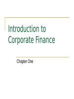 Introduction to corporate finance ch1