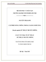 Cải thiện băng thông trong cloud computing  