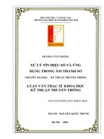 Xử lý tín hiệu số và ứng dụng trong âm thanh số  