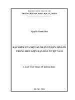 Đặc điểm của một số nhân tố quy mô lớn trong điều kiện hạn hán ở việt nam 