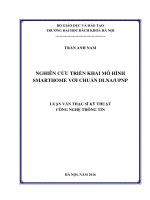 Nghiên cứu triển khai mô hình smarthome với chuẩn DLNAUPNP 