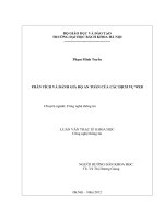 Phân tích và đánh giá độ an toàn của các dịch vụ web 