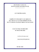 Nghiên cứu tổng hợp và xác định các đặc trưng của vật liệu hydroxyapatit đi từ vỏ trứng ứng dụng trong tái tạo xương 