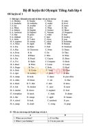 Bộ đề ôn thi olympic tiếng anh lớp 4