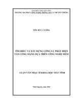 Tìm hiểu và xây dựng công cụ phát hiện tấn công mạng dựa trên công nghệ SIEM (LV thạc sĩ)