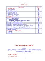 SÁNG KIẾN KINH NGHIỆM  ĐỀ TÀI: MỘT SỐ BIỆN PHÁP NHẰM GIÚP TRẺ 3  4 TUỔI SỚM THÍCH NGHI VỚI TRƯỜNG LỚP MẦM NON