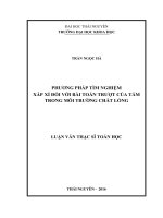 Phương pháp tìm nghiệm xấp xỉ đối với bài toán trượt của tấm trong môi trường chất lỏng (LV thạc sĩ)