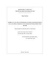 Nghiên cứu xây dựng mô hình quản trị quan hệ khách hàng của các công ty 