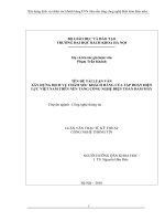 Xây dựng dịch vụ chăm sóc khách hàng của tập đoàn điện lực việt nam trên nền tảng công nghệ điện toán đám mây 
