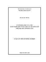 Cơ sở khoa học của việc giảm nghèo bền vững cho các hộ nông dân trên địa bàn tỉnh Bắc Kạn (LA tiến sĩ)