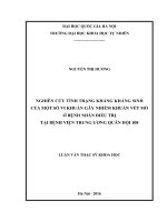 Nghiên cứu tình trạng kháng kháng sinh của một số vi khuẩn gây nhiễm khuẩn vết mổ ở bệnh nhân điều trị tại bệnh viện trung ương quân đội 108 