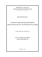 Ứng dụng tự động hóa kiểm thử hộp đen trong đánh giá bài tập bài thi ngôn ngữ lập trình  