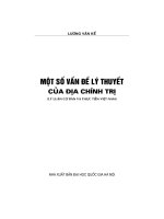 Một số vấn đề lý thuyết của địa chính trị (lý luận cơ bản và thực tiễn việt nam) 