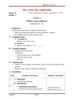 Giáo án Tiếng Anh lớp 5 chương trình thí điểm mới nhất của BGD (trọn bộ)