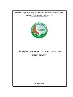 XÂY DỰNG WEBSITE THI TRẮC NGHIỆM  TRỰC TUYẾN