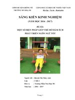 SÁNG KIẾN KINH NGHIỆM (NĂM HỌC 2016  2017)  ĐỀ TÀI: MỘT SỐ BIỆN PHÁP GIÚP TRẺ HỞ HÀM ẾCH PHÁT TRIỂN NGÔN NGỮ TỐT