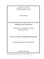 Dạy học kịch bản văn học Bắc Sơn ở lớp 9 theo đặc trưng thể loại (LV thạc sĩ)