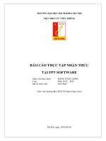 Báo cáo thực tập nhận thức FPT software