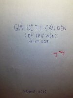 Giải đề cuối kỳ môn cấu kiện điện tử  ĐTVT  BKHN