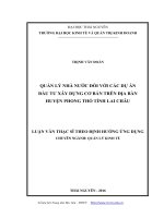 Quản lý nhà nước đối với các dự án đầu tư xây dựng cơ bản trên địa bàn huyện Phong Thổ tỉnh Lai Châu (LV thạc sĩ)