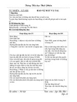 Giáo án Tự Nhiên Xã Hội lớp 1 học kỳ 1 hoàn chỉnh