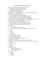 Câu hỏi trắc nghiệm ôn tập giữa kỳ