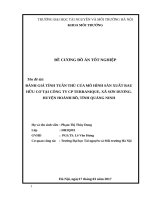 ĐÁNH GIÁ TÍNH TUÂN THỦ CỦA MÔ HÌNH SẢN XUẤT RAU HỮU CƠ TẠI CÔNG TY CP TERRANIQUE, XÃ SƠN DƯƠNG. HUYỆN HOÀNH BỒ, TỈNH QUẢNG NINH
