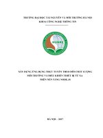 XÂY DỰNG ỨNG DỤNG TRỰC TUYẾN THEO DÕI CHẤT LƯỢNG MÔI TRƯỜNG VÀ ĐIỀU KHIỂN THIẾT BỊ TỪ XA  TRÊN NỀN TẢNG NODE.JS