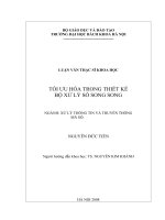 Tối ưu hoá trong thiết kế bộ xử lý số song song 