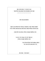 Một giải pháp kỹ thuật trong việc phát hiện tấn công dos bằng phương pháp phân tích log 