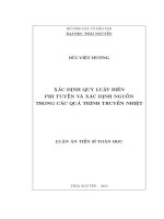 Xác định quy luật biên phi tuyến và xác định nguồn trong các quá trình truyền nhiệt (LA tiến sĩ)