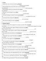 Bài tập chuyển đổi câu và các bài tập câu điều kiện