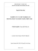 Nghiên cứu và thử nghiệm các phương pháp tách đối tượng trên ảnh  
