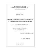 Giải pháp thực tế của điện toán đám mây và ứng dụng trong giảng dạy đại học  