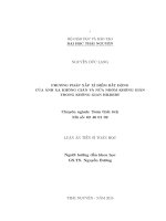 Phương pháp xấp xỉ điểm bất động của ánh xạ không giãn và nửa nhóm không giãn trong không gian Hilbert (LA tiến sĩ)