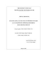 Giải song song các bài toán có mô hình toán học là các hệ phương trình đạo hàm riêng bằng phương pháp số  