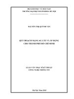 Quy hoạch mạng 4g LTE và áp dụng cho thành phố hồ chí minh  