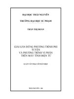 Luận văn Giải gần đúng phương trình phi tuyến và phương trình vi phân trên máy tính điện tử