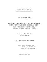 Phương pháp lặp giải bất đẳng thức biến phân trên tập điểm bất động của nửa nhóm không giãn trong không gian Banach (LA tiến sĩ)