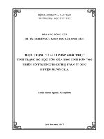 Thực trạng và giải pháp khắc phục tình trạng bỏ học sớm của học sinh dân tộc thiểu số trường THCS thị chấn ít ong huyện mường la