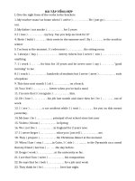 Bài tập tiếng anh tổng hợp lớp 10