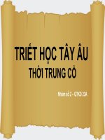 Thuyết trình tiểu luận môn triết học tây âu thời trung cổ 
