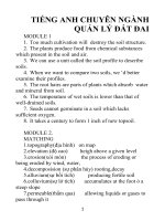 ĐỀ CƯƠNG TIẾNG ANH CHUYÊN NGÀNH  QUẢN LÝ ĐẤT ĐAI