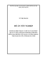 ĐÁNH GIÁ HIỆN TRẠNG VÀ ĐỀ XUẤT GIẢI PHÁP  QUẢN LÝ CHẤT THẢI RẮN SINH HOẠT PHƯỜNG ĐÔNG MAI, PHƯỜNG YÊN GIANG, XÃ SÔNG KHOAI,  THỊ XÃ QUẢNG YÊN, TỈNH QUẢNG NINH