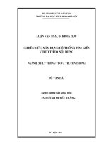 Nghiên cứu xây dựng hệ thống tìm kiếm video theo nội dung 